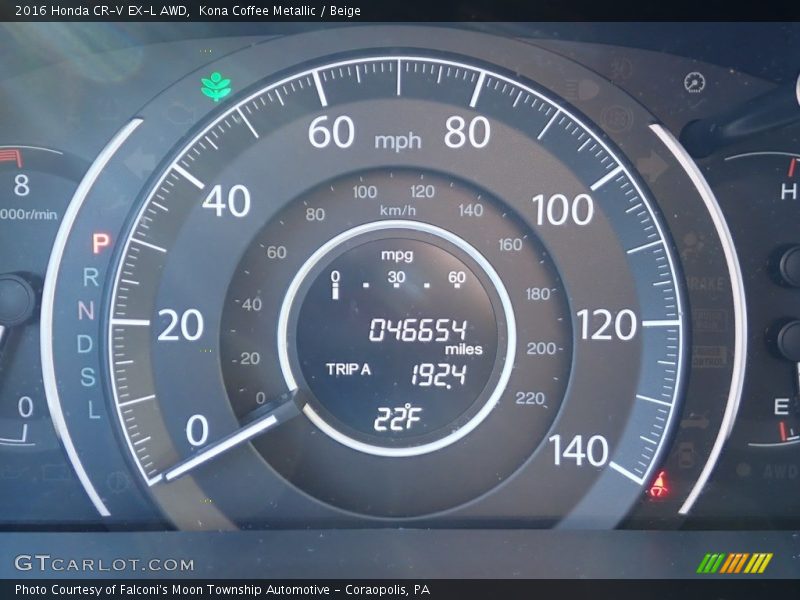 Kona Coffee Metallic / Beige 2016 Honda CR-V EX-L AWD