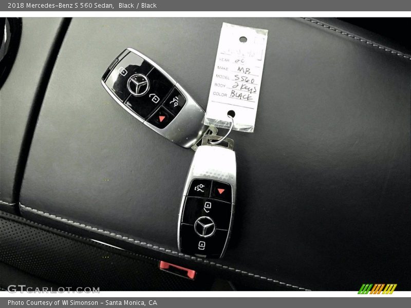 Black / Black 2018 Mercedes-Benz S 560 Sedan