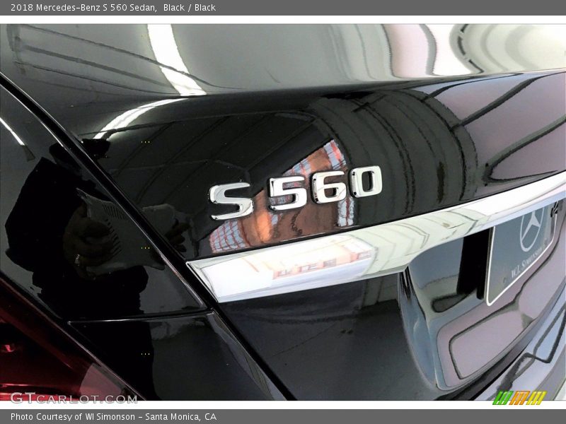 Black / Black 2018 Mercedes-Benz S 560 Sedan