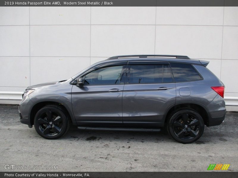 Modern Steel Metallic / Black 2019 Honda Passport Elite AWD