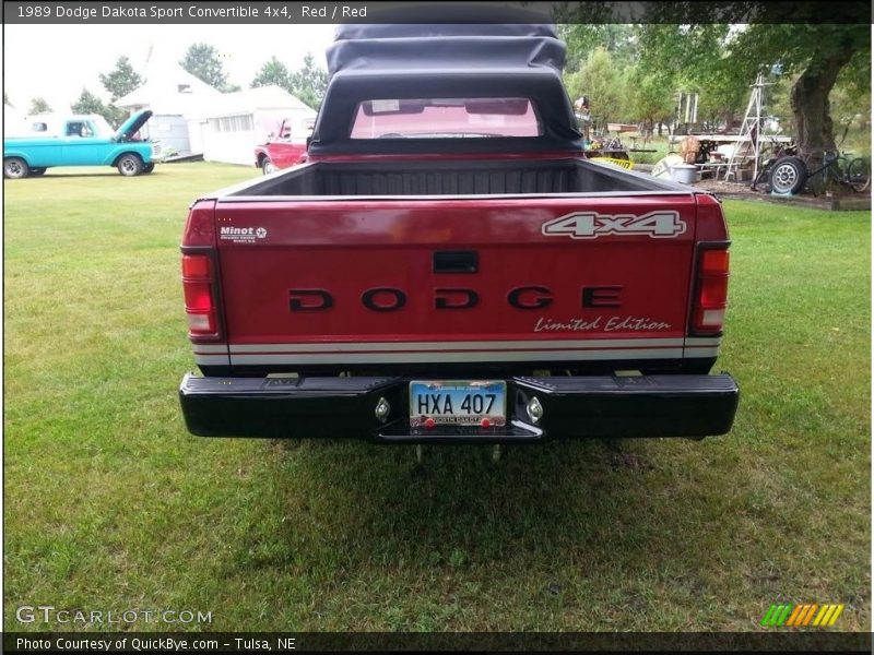 Red / Red 1989 Dodge Dakota Sport Convertible 4x4