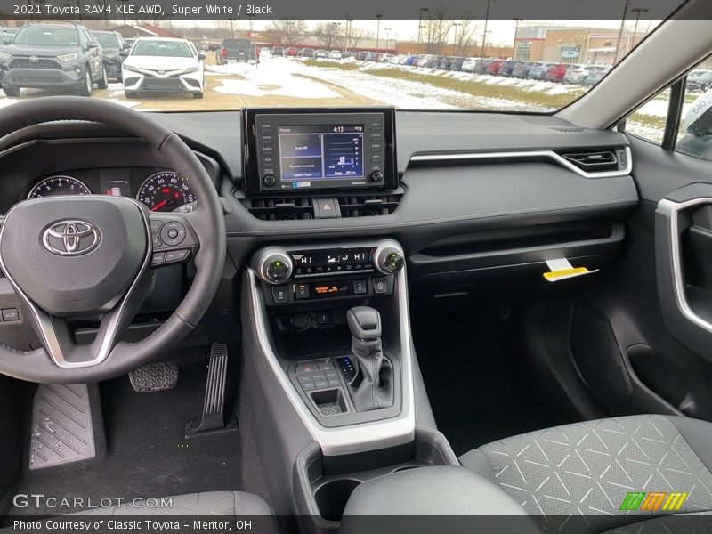 Super White / Black 2021 Toyota RAV4 XLE AWD