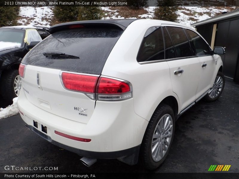 White Platinum Tri-Coat / Medium Light Stone 2013 Lincoln MKX AWD