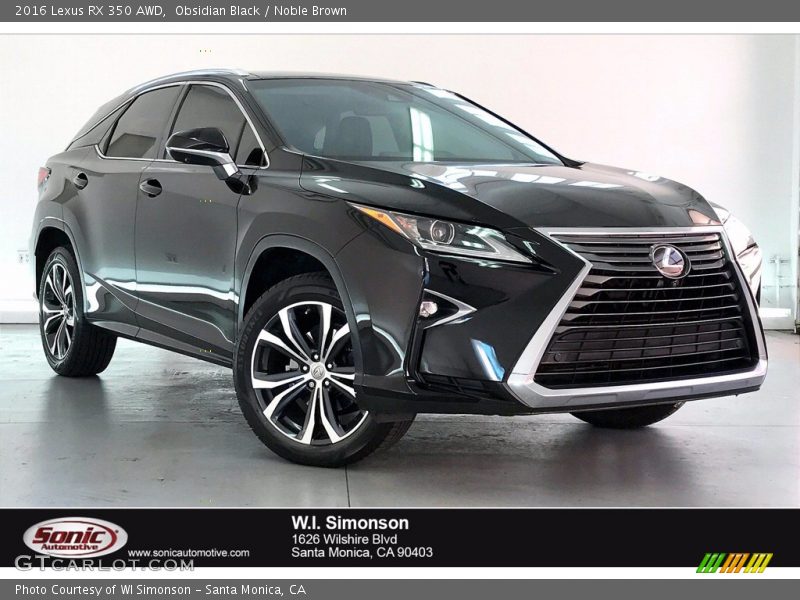 Obsidian Black / Noble Brown 2016 Lexus RX 350 AWD