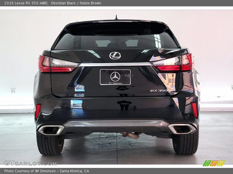 Obsidian Black / Noble Brown 2016 Lexus RX 350 AWD