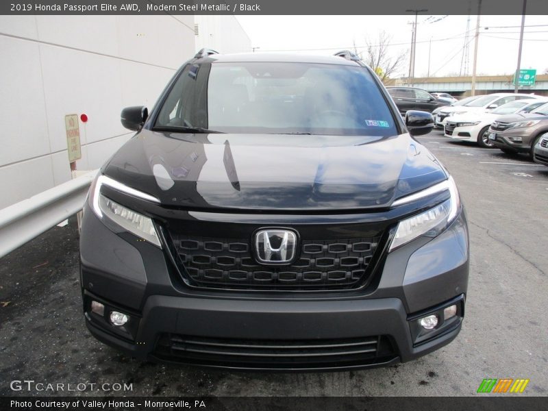 Modern Steel Metallic / Black 2019 Honda Passport Elite AWD