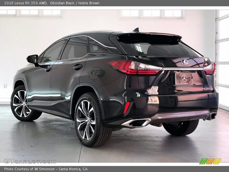 Obsidian Black / Noble Brown 2016 Lexus RX 350 AWD