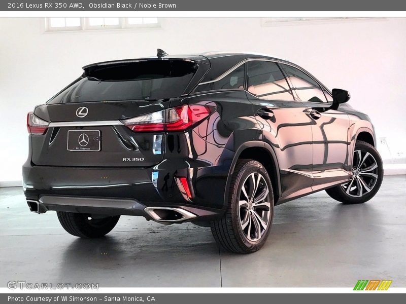 Obsidian Black / Noble Brown 2016 Lexus RX 350 AWD