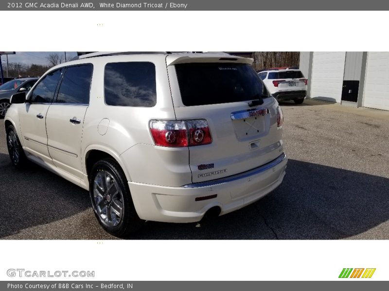 White Diamond Tricoat / Ebony 2012 GMC Acadia Denali AWD