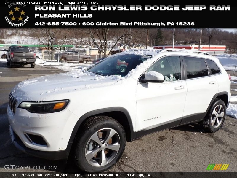 Bright White / Black 2021 Jeep Cherokee Limited 4x4
