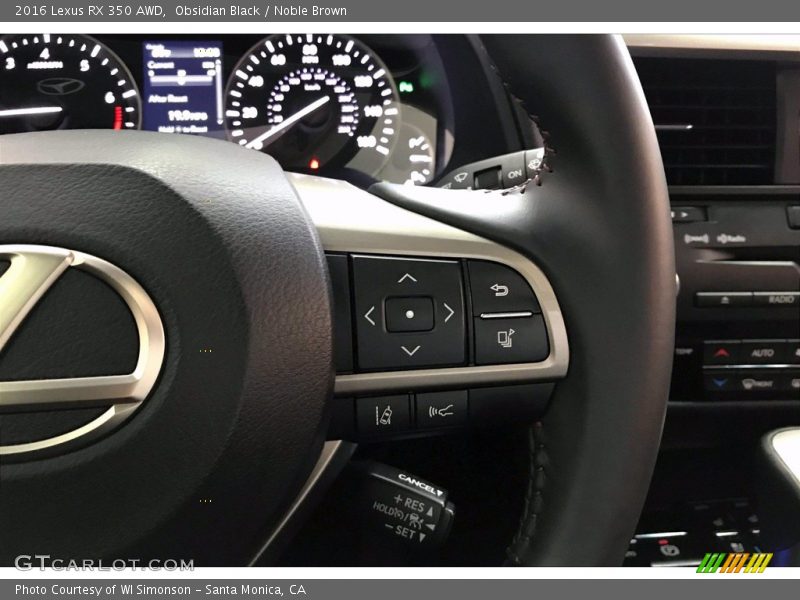 Obsidian Black / Noble Brown 2016 Lexus RX 350 AWD