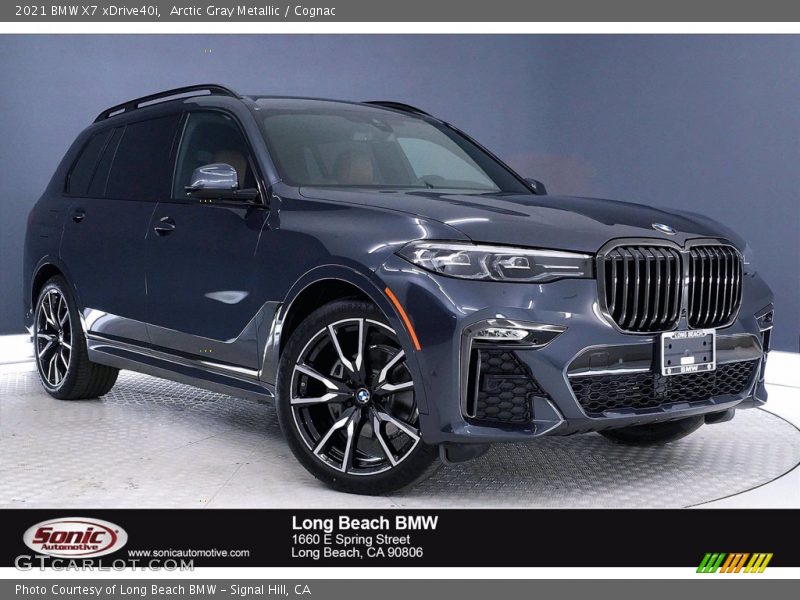 Arctic Gray Metallic / Cognac 2021 BMW X7 xDrive40i
