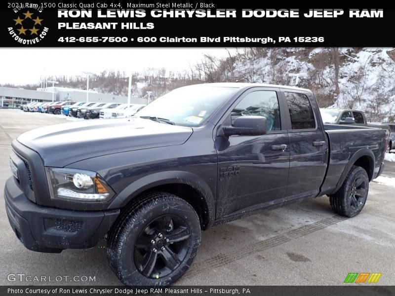 Maximum Steel Metallic / Black 2021 Ram 1500 Classic Quad Cab 4x4