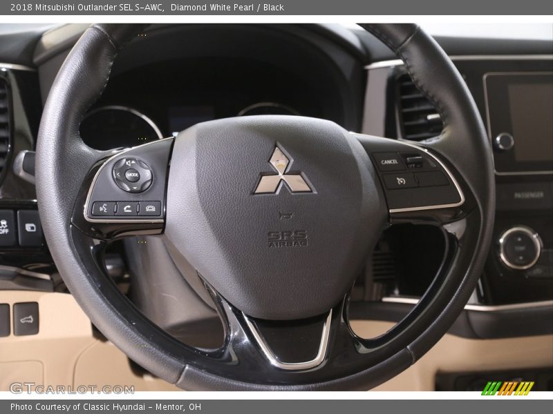 Diamond White Pearl / Black 2018 Mitsubishi Outlander SEL S-AWC