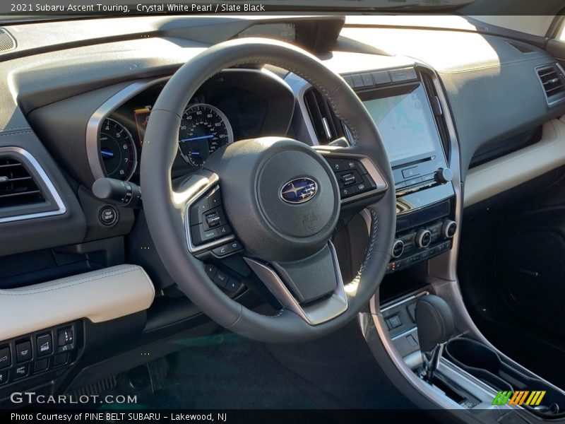 Crystal White Pearl / Slate Black 2021 Subaru Ascent Touring