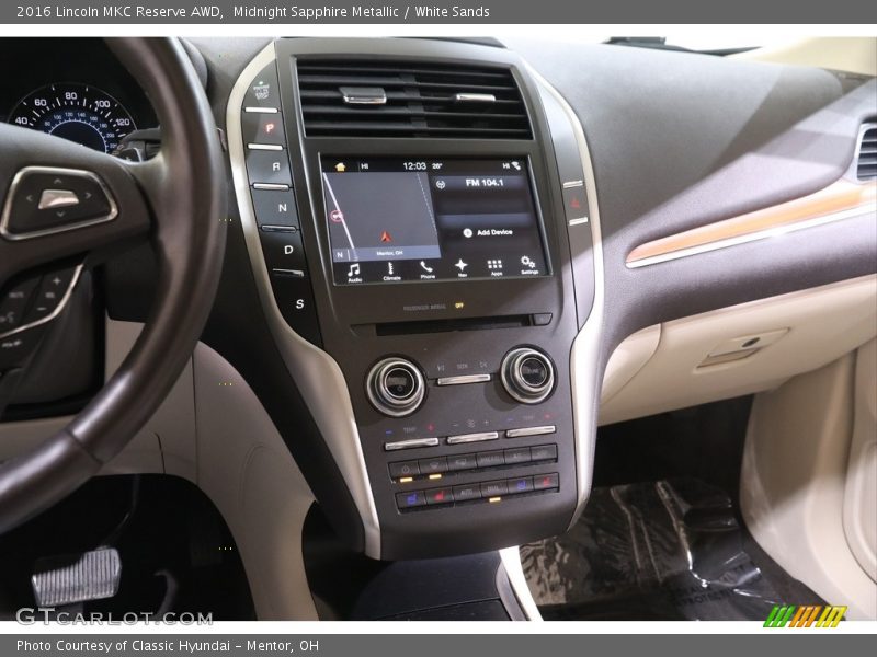 Controls of 2016 MKC Reserve AWD