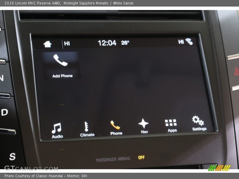 Controls of 2016 MKC Reserve AWD