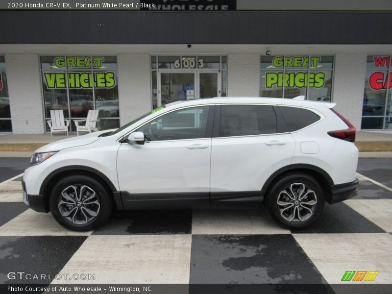 Platinum White Pearl / Black 2020 Honda CR-V EX