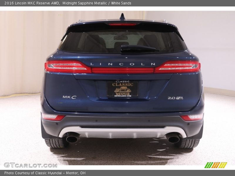 Midnight Sapphire Metallic / White Sands 2016 Lincoln MKC Reserve AWD