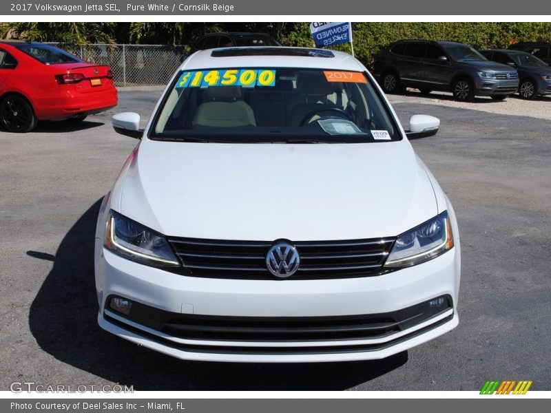 Pure White / Cornsilk Beige 2017 Volkswagen Jetta SEL