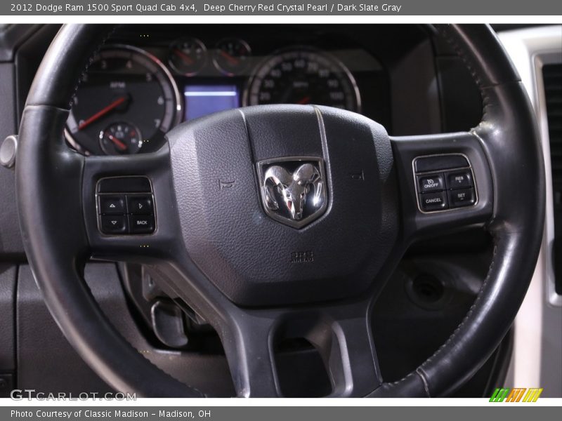 Deep Cherry Red Crystal Pearl / Dark Slate Gray 2012 Dodge Ram 1500 Sport Quad Cab 4x4