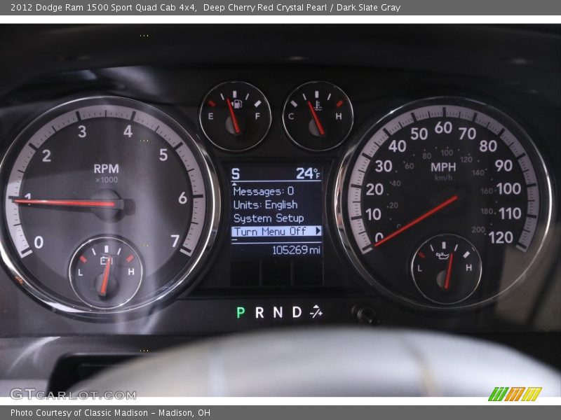 Deep Cherry Red Crystal Pearl / Dark Slate Gray 2012 Dodge Ram 1500 Sport Quad Cab 4x4