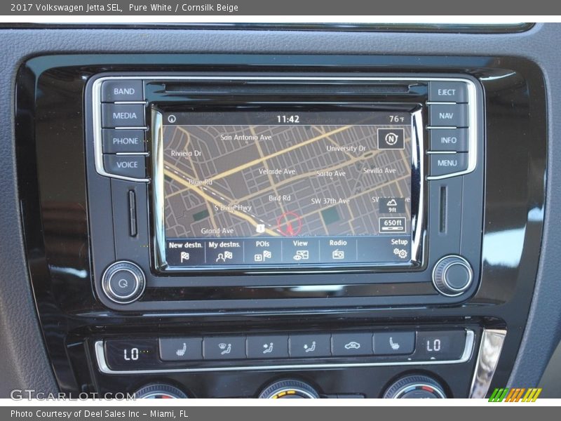 Navigation of 2017 Jetta SEL