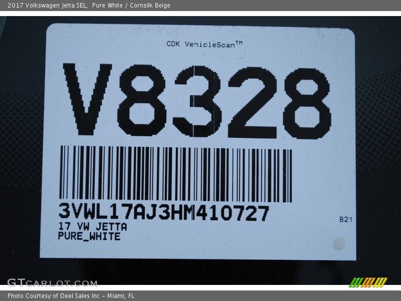Pure White / Cornsilk Beige 2017 Volkswagen Jetta SEL