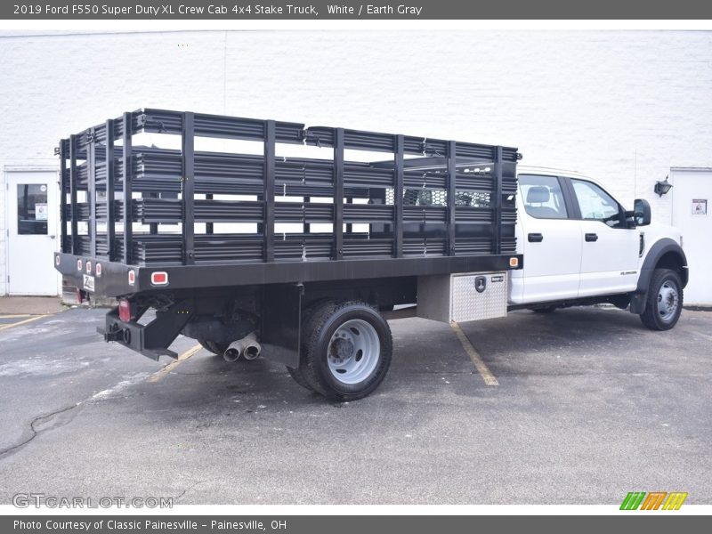 White / Earth Gray 2019 Ford F550 Super Duty XL Crew Cab 4x4 Stake Truck