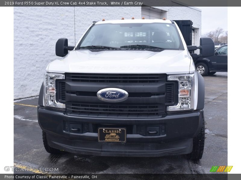 White / Earth Gray 2019 Ford F550 Super Duty XL Crew Cab 4x4 Stake Truck