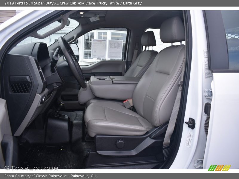 White / Earth Gray 2019 Ford F550 Super Duty XL Crew Cab 4x4 Stake Truck