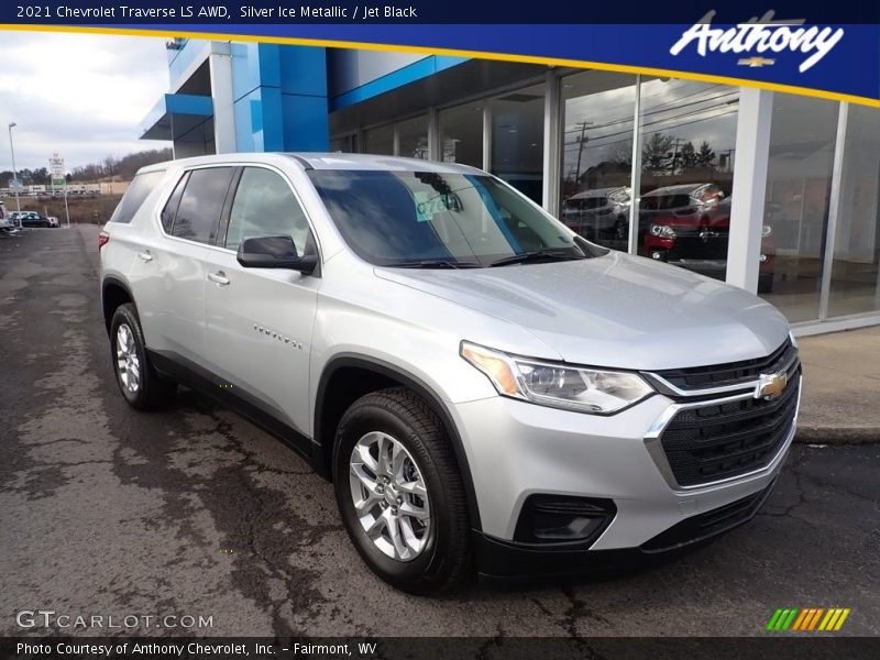 Silver Ice Metallic / Jet Black 2021 Chevrolet Traverse LS AWD