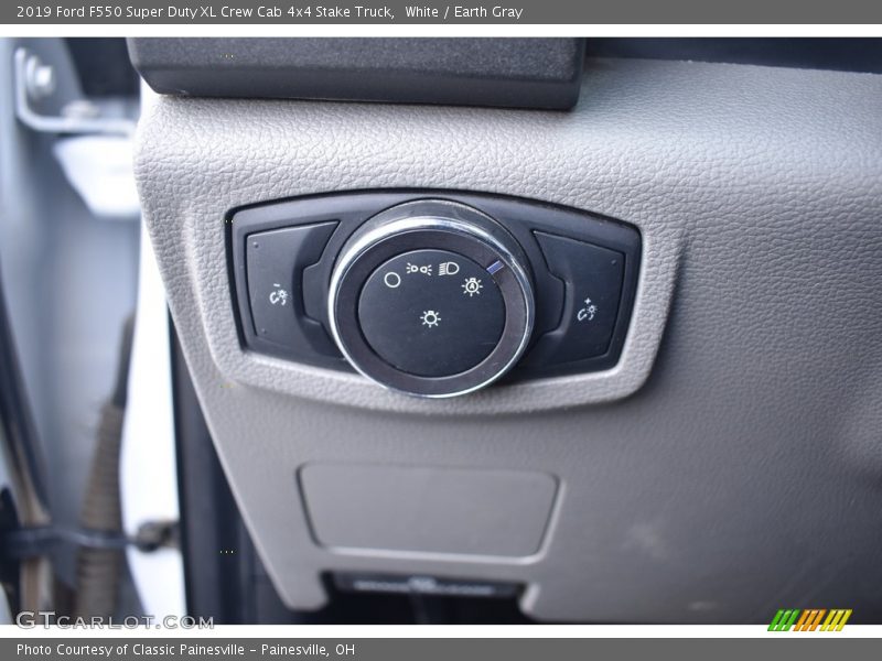 White / Earth Gray 2019 Ford F550 Super Duty XL Crew Cab 4x4 Stake Truck