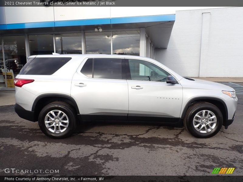Silver Ice Metallic / Jet Black 2021 Chevrolet Traverse LS AWD