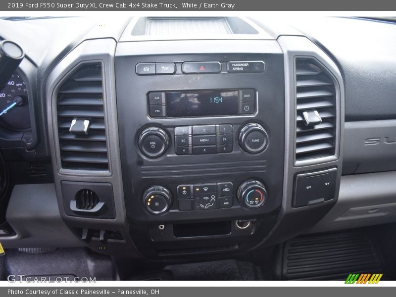 White / Earth Gray 2019 Ford F550 Super Duty XL Crew Cab 4x4 Stake Truck