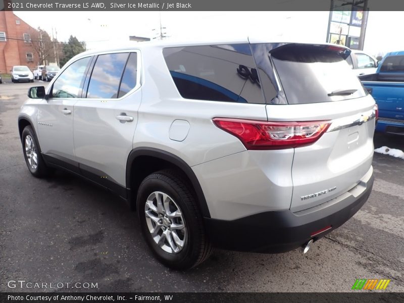 Silver Ice Metallic / Jet Black 2021 Chevrolet Traverse LS AWD
