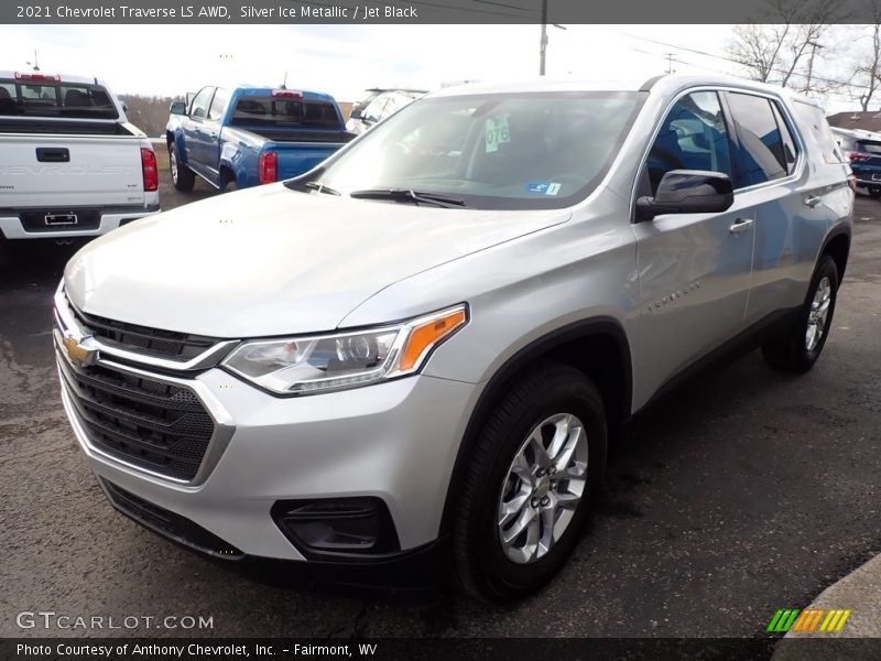 Silver Ice Metallic / Jet Black 2021 Chevrolet Traverse LS AWD