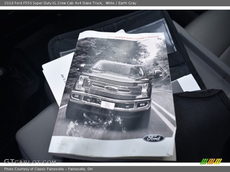 White / Earth Gray 2019 Ford F550 Super Duty XL Crew Cab 4x4 Stake Truck
