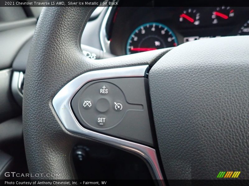 Silver Ice Metallic / Jet Black 2021 Chevrolet Traverse LS AWD