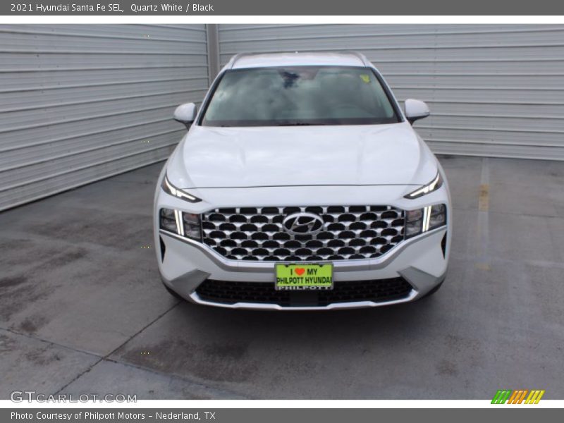 Quartz White / Black 2021 Hyundai Santa Fe SEL