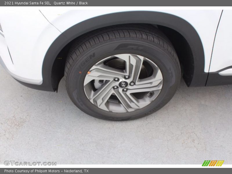 Quartz White / Black 2021 Hyundai Santa Fe SEL