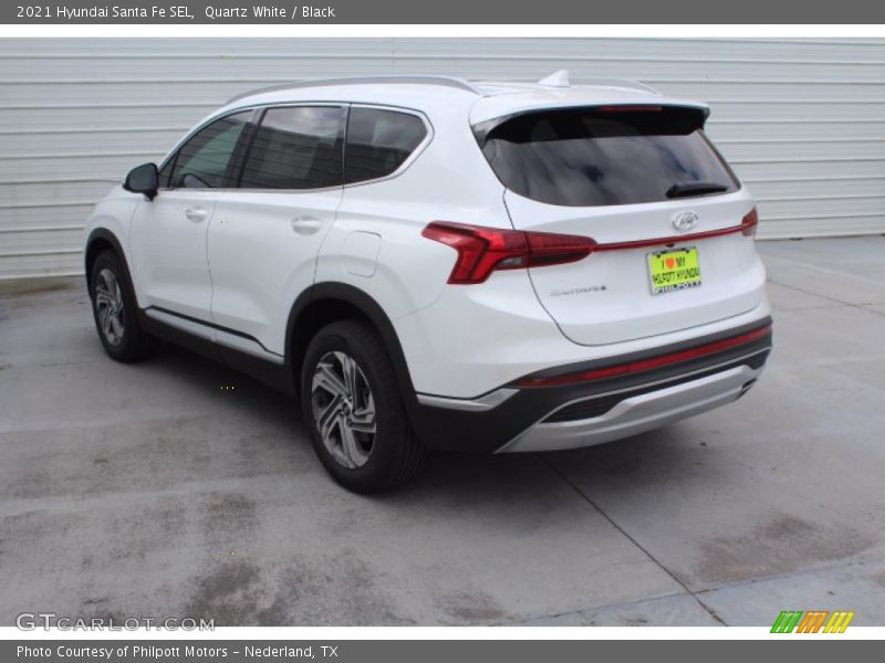 Quartz White / Black 2021 Hyundai Santa Fe SEL