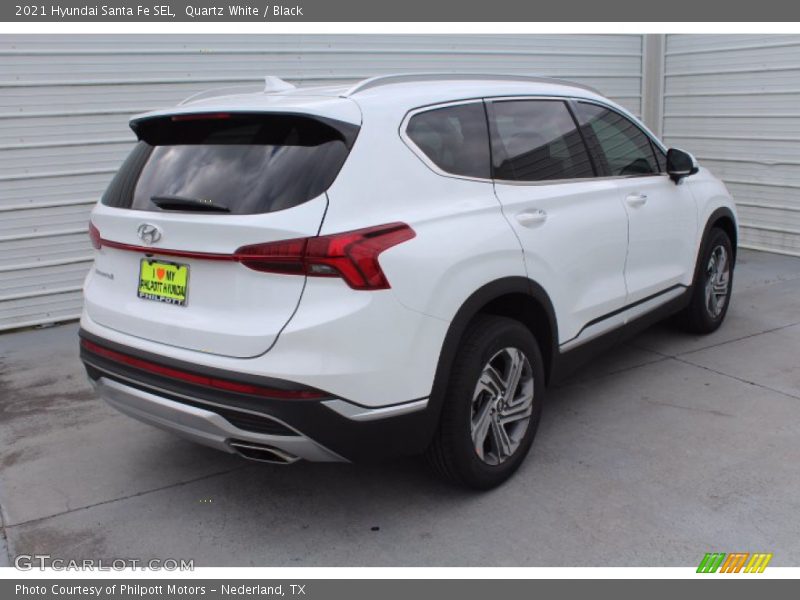 Quartz White / Black 2021 Hyundai Santa Fe SEL