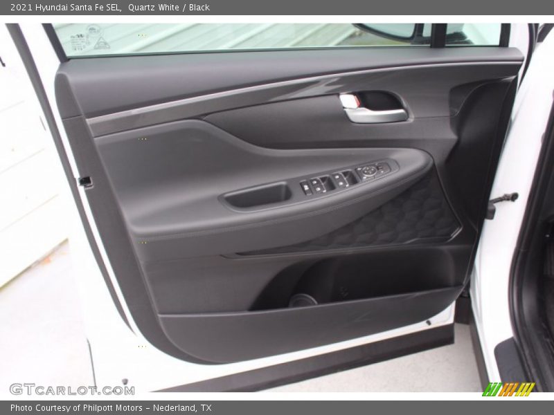 Quartz White / Black 2021 Hyundai Santa Fe SEL