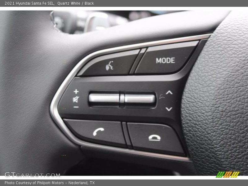 Quartz White / Black 2021 Hyundai Santa Fe SEL