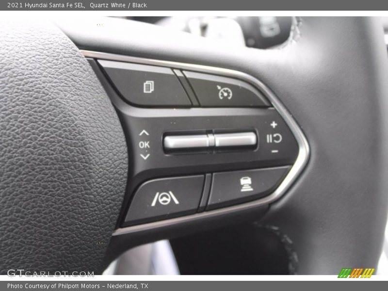 Quartz White / Black 2021 Hyundai Santa Fe SEL