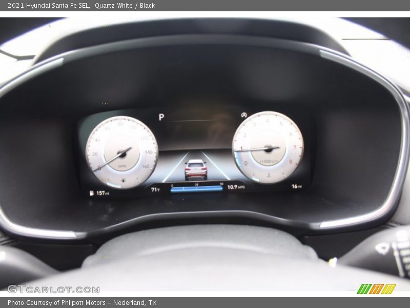 Quartz White / Black 2021 Hyundai Santa Fe SEL