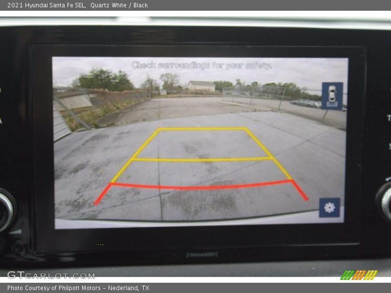 Quartz White / Black 2021 Hyundai Santa Fe SEL