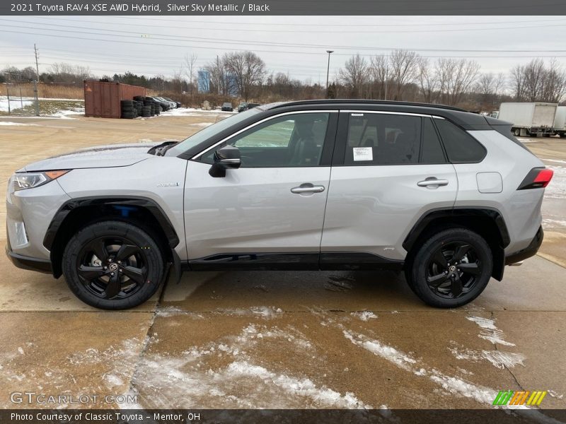 Silver Sky Metallic / Black 2021 Toyota RAV4 XSE AWD Hybrid