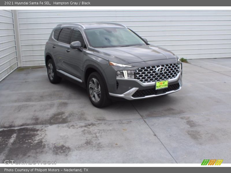 Hampton Gray / Black 2021 Hyundai Santa Fe SEL